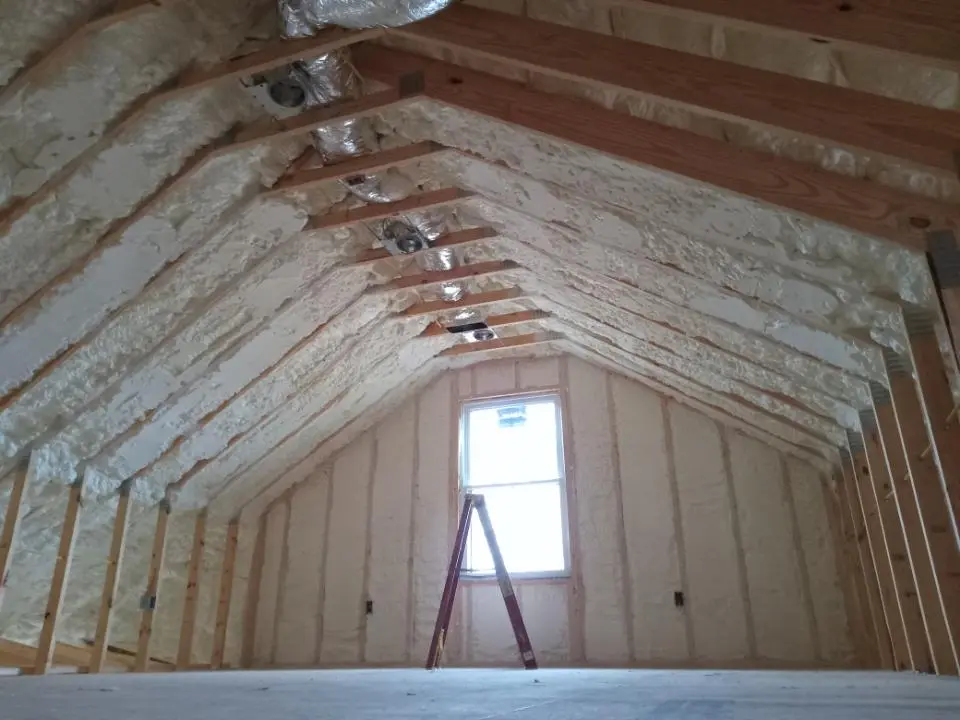 Spray foam roofing application for Crawl Space Insulation project in Belle Glade